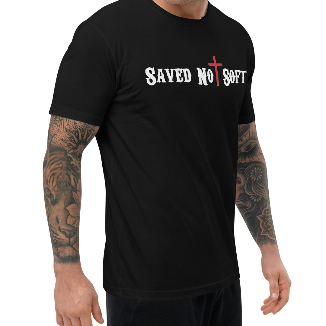 Saved Not Soft Mens T-Shirt (Black)