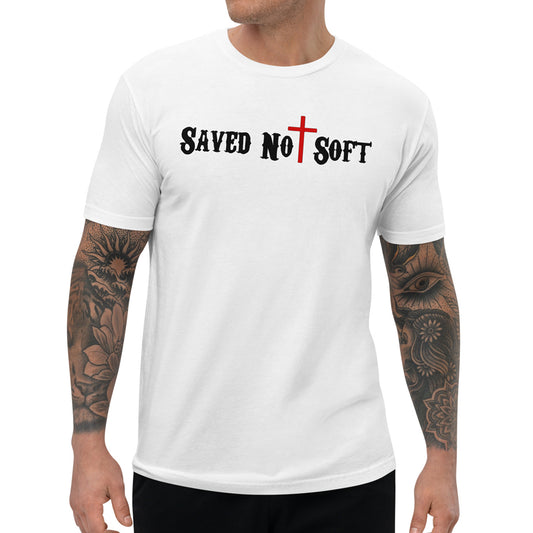 Saved Not Soft Mens T-Shirt (White)